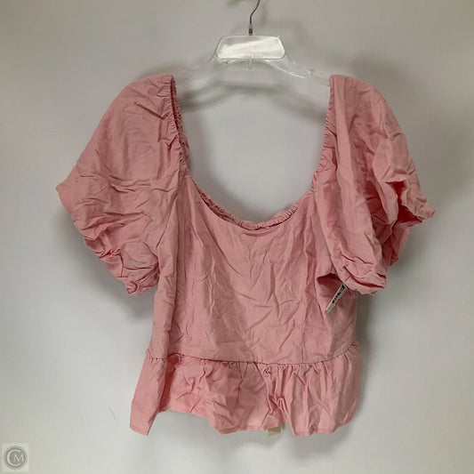 Blouse Short Sleeve By Francesca's In Pink, Size: Xl