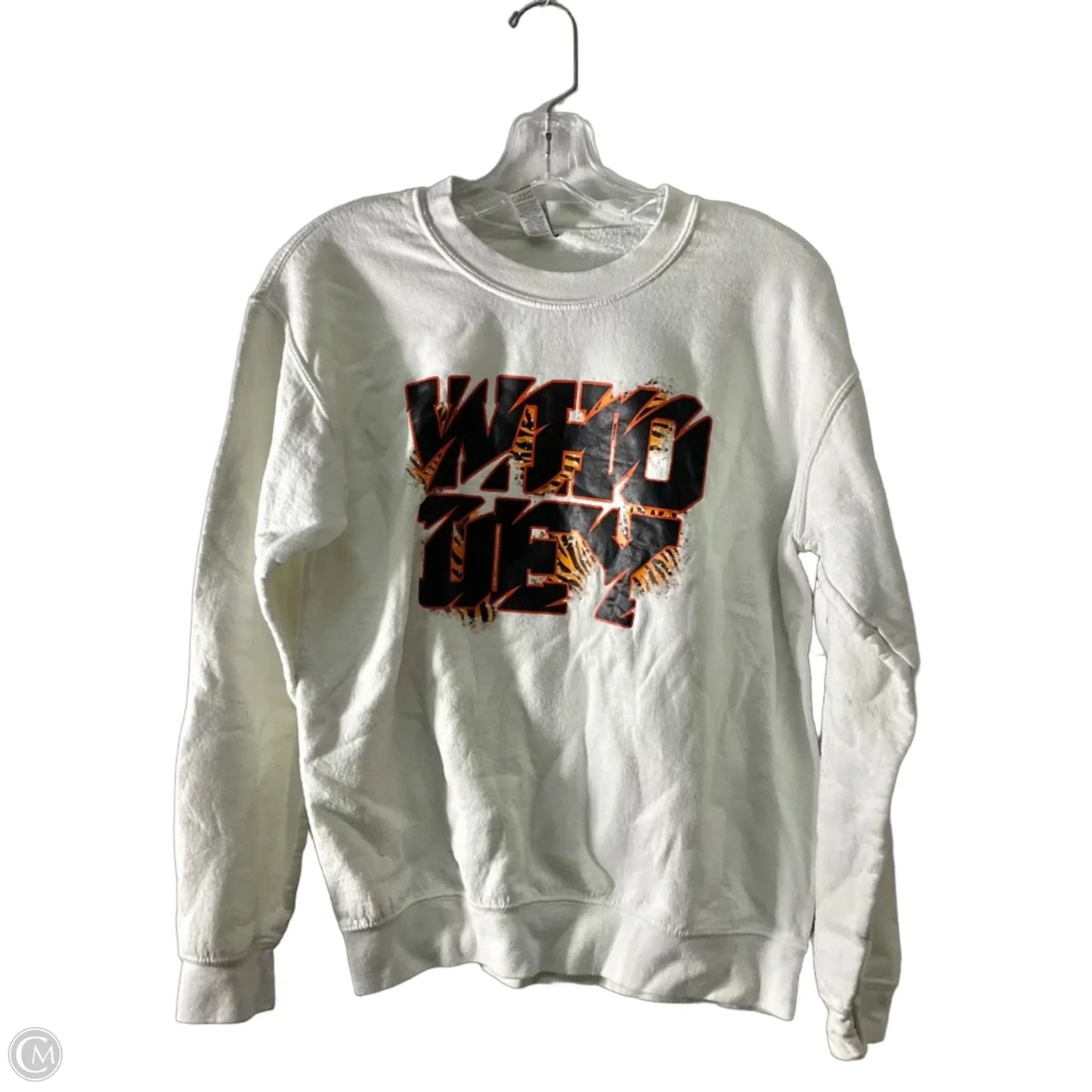 Top Long Sleeve By Gildan In White, Size: S