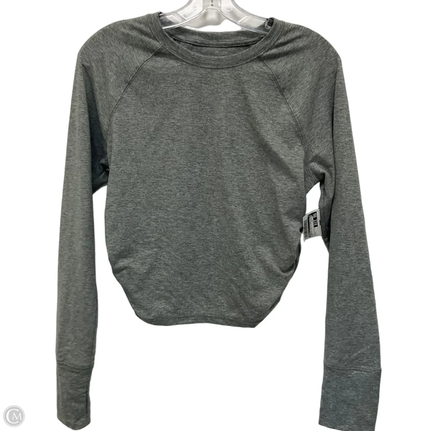 Athletic Top Long Sleeve Crewneck By Aerie In Grey, Size: L
