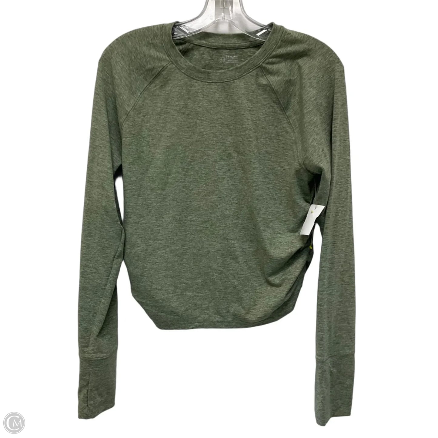 Athletic Top Long Sleeve Crewneck By Aerie In Green, Size: L