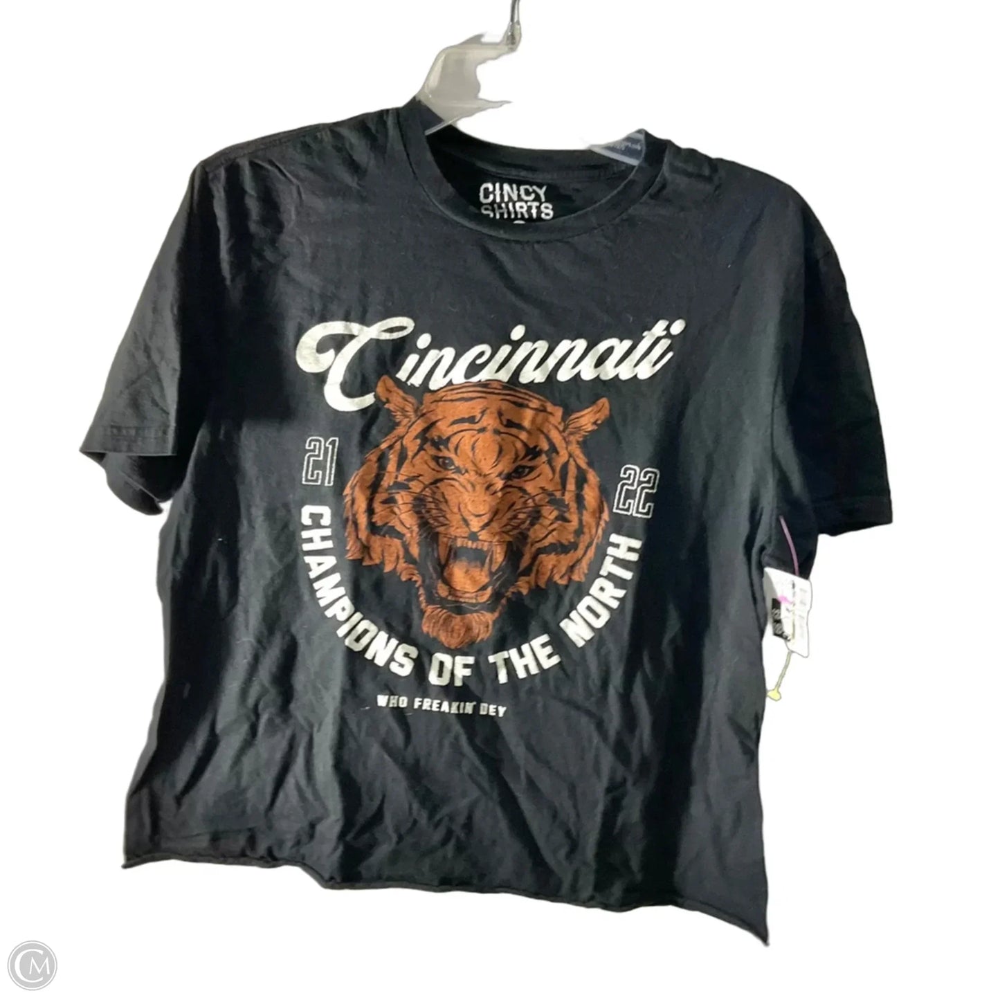 Top Short Sleeve By Clothes Mentor In Black, Size: L