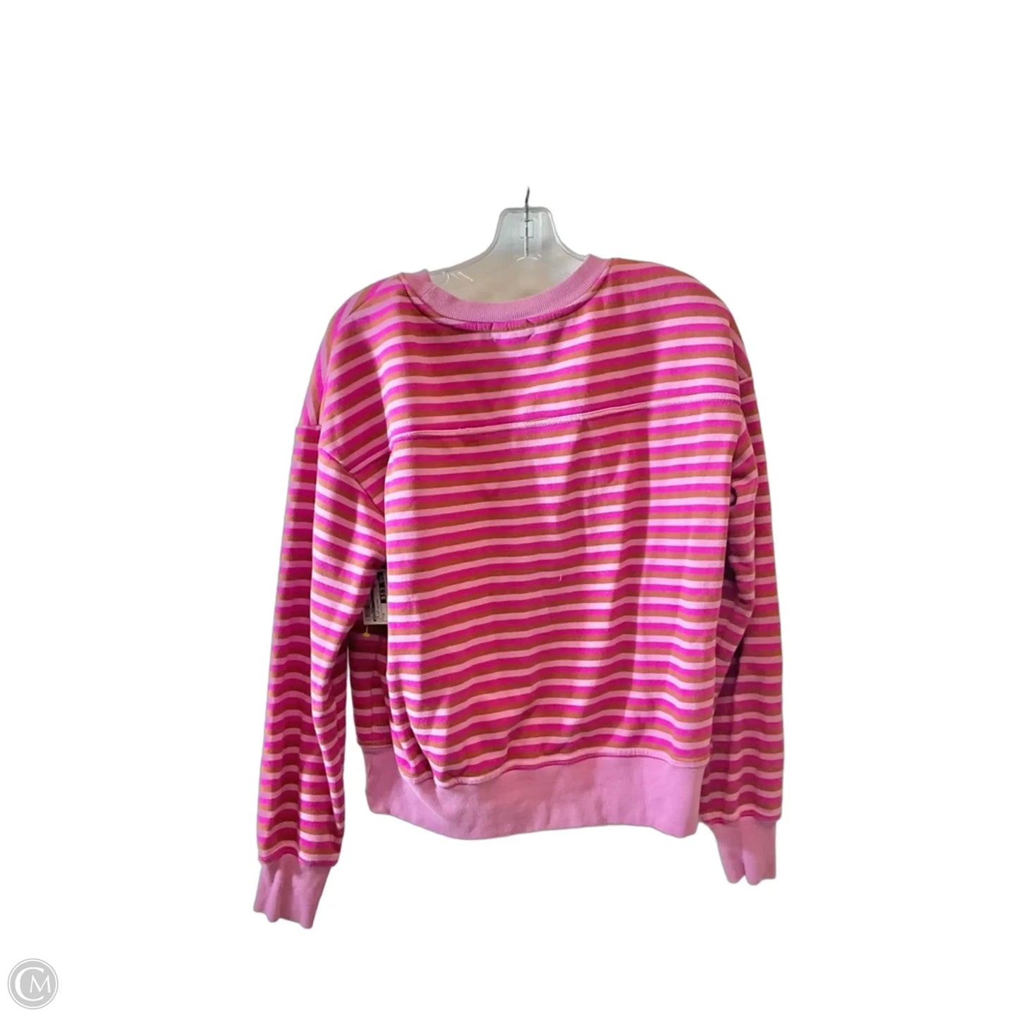 Top Long Sleeve By Evereve In Striped Pattern, Size: M