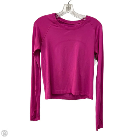 Athletic Top Long Sleeve Crewneck By Lululemon In Pink, Size: S