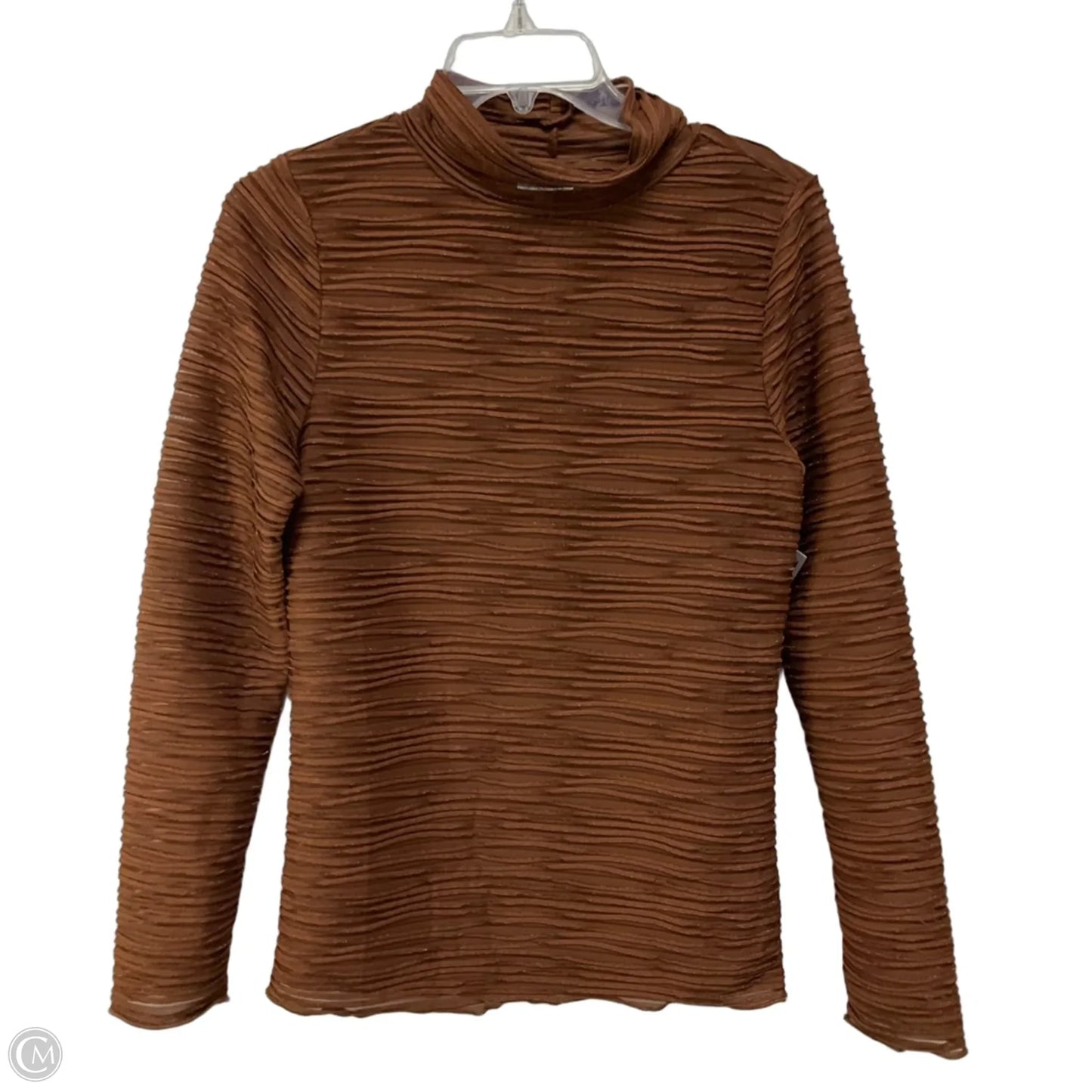 Top Long Sleeve By Pilcro In Brown, Size: M