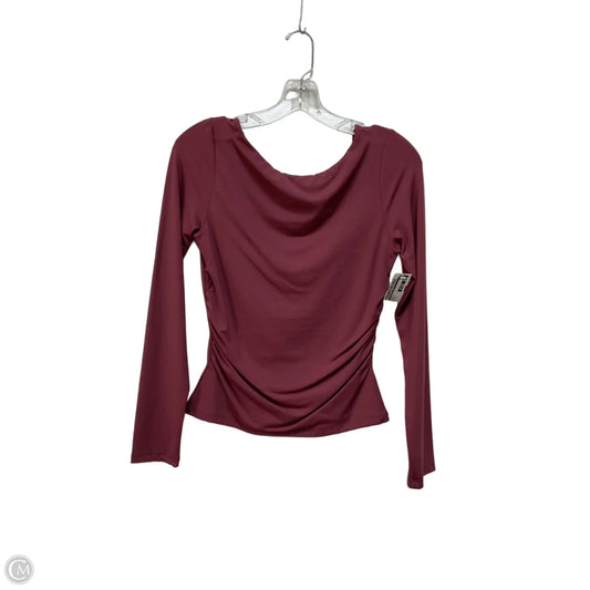 Top Long Sleeve By Anthropologie In Maroon, Size: S