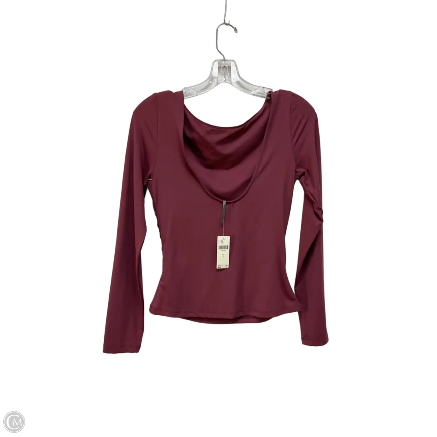 Top Long Sleeve By Anthropologie In Maroon, Size: S