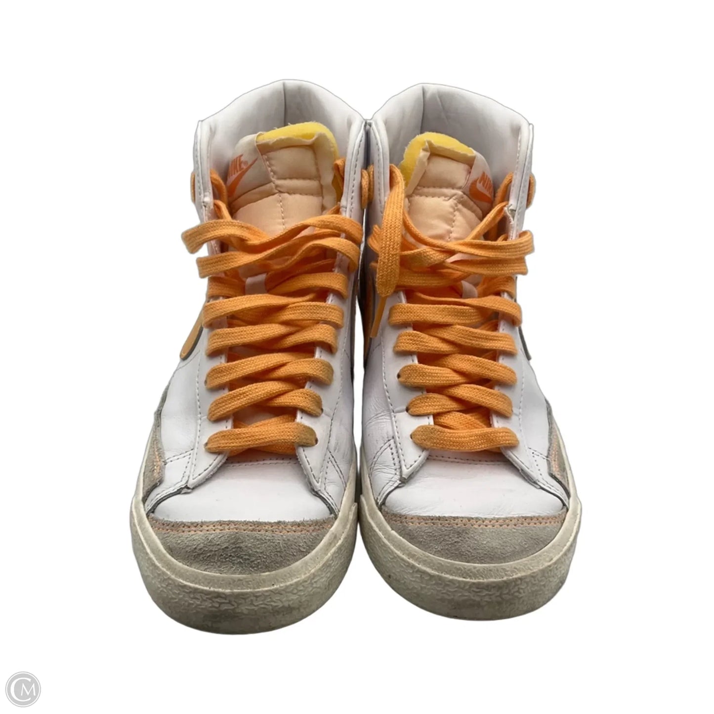 Shoes Sneakers By Nike In Orange & White, Size: 8