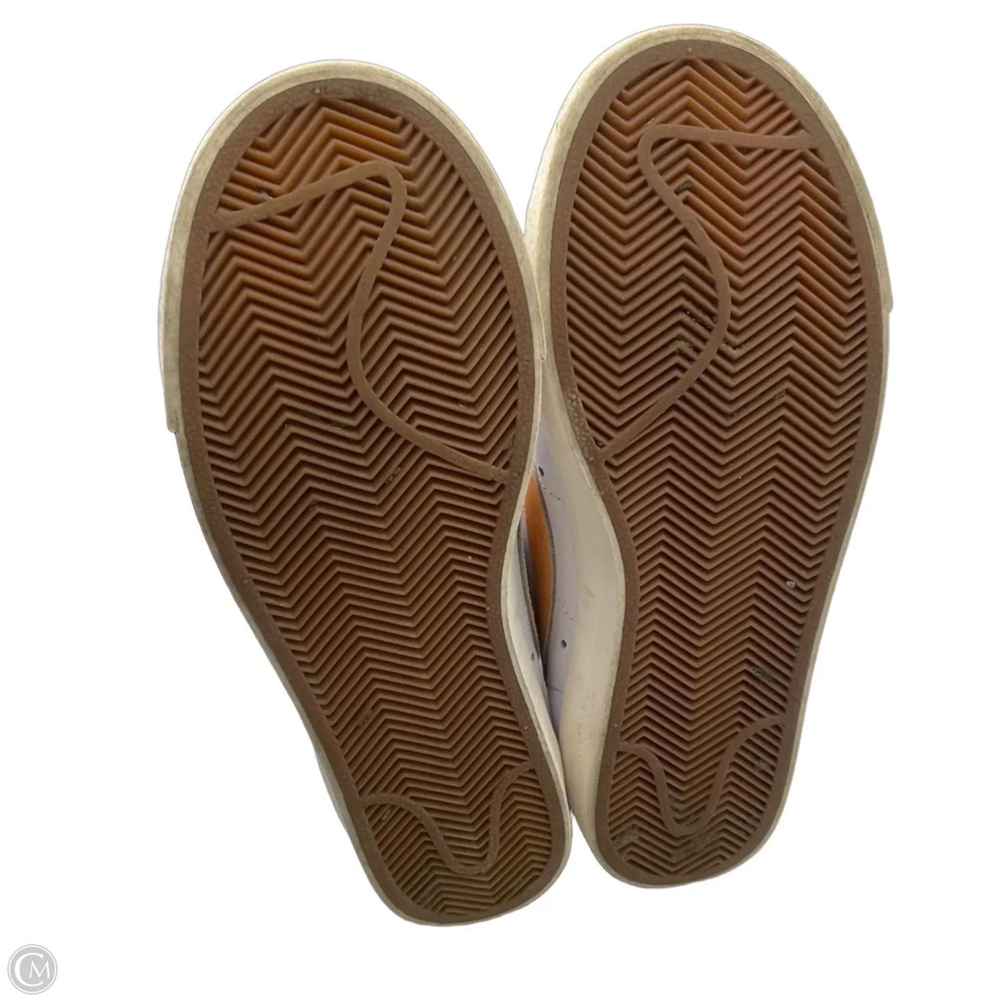 Shoes Sneakers By Nike In Orange & White, Size: 8