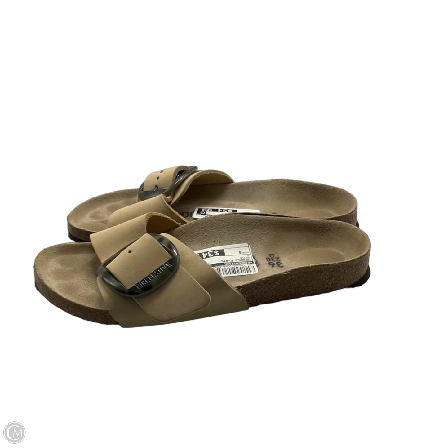 Sandals Flats By Birkenstock In Beige, Size: 6