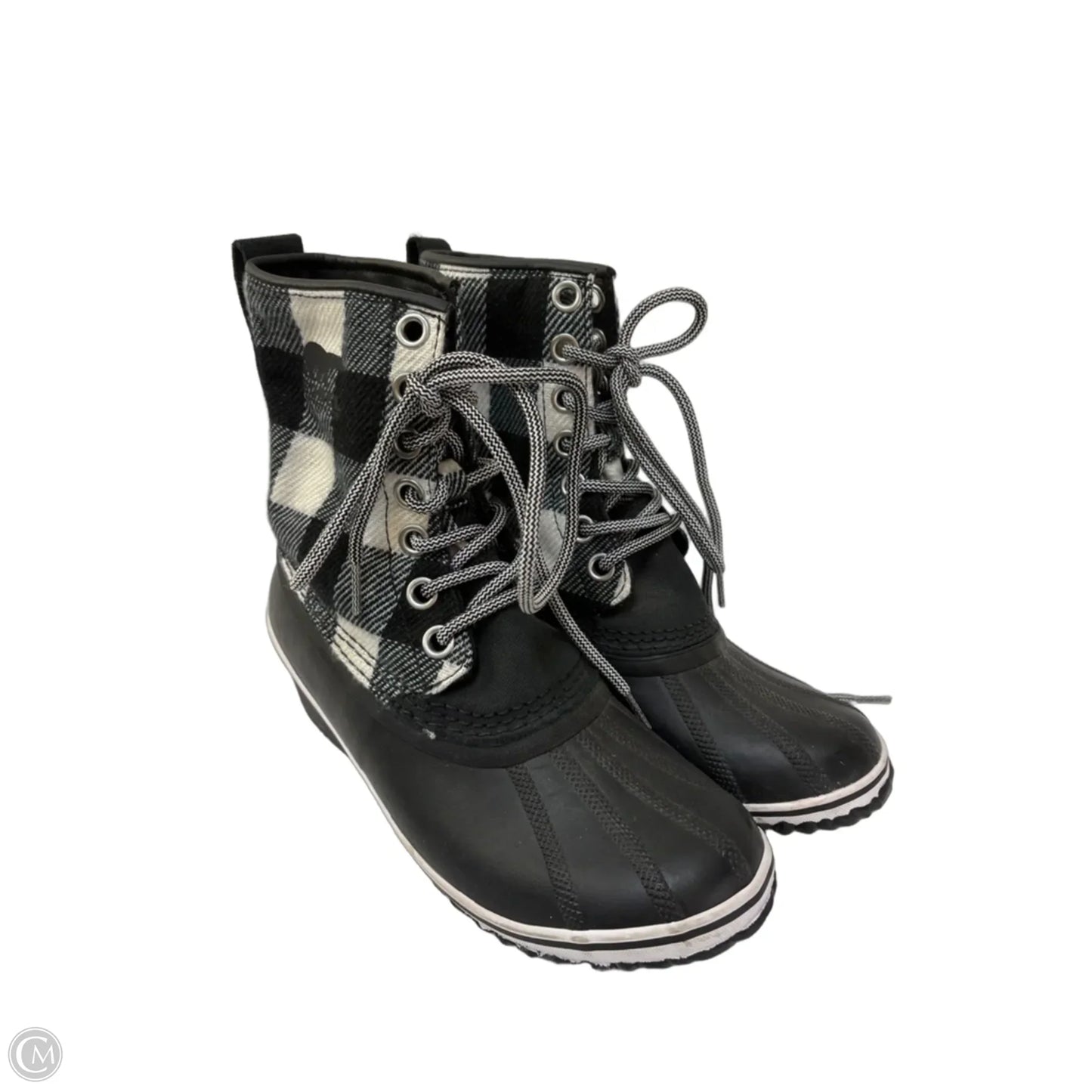 Boots Snow By Sorel In Black & White, Size: 9