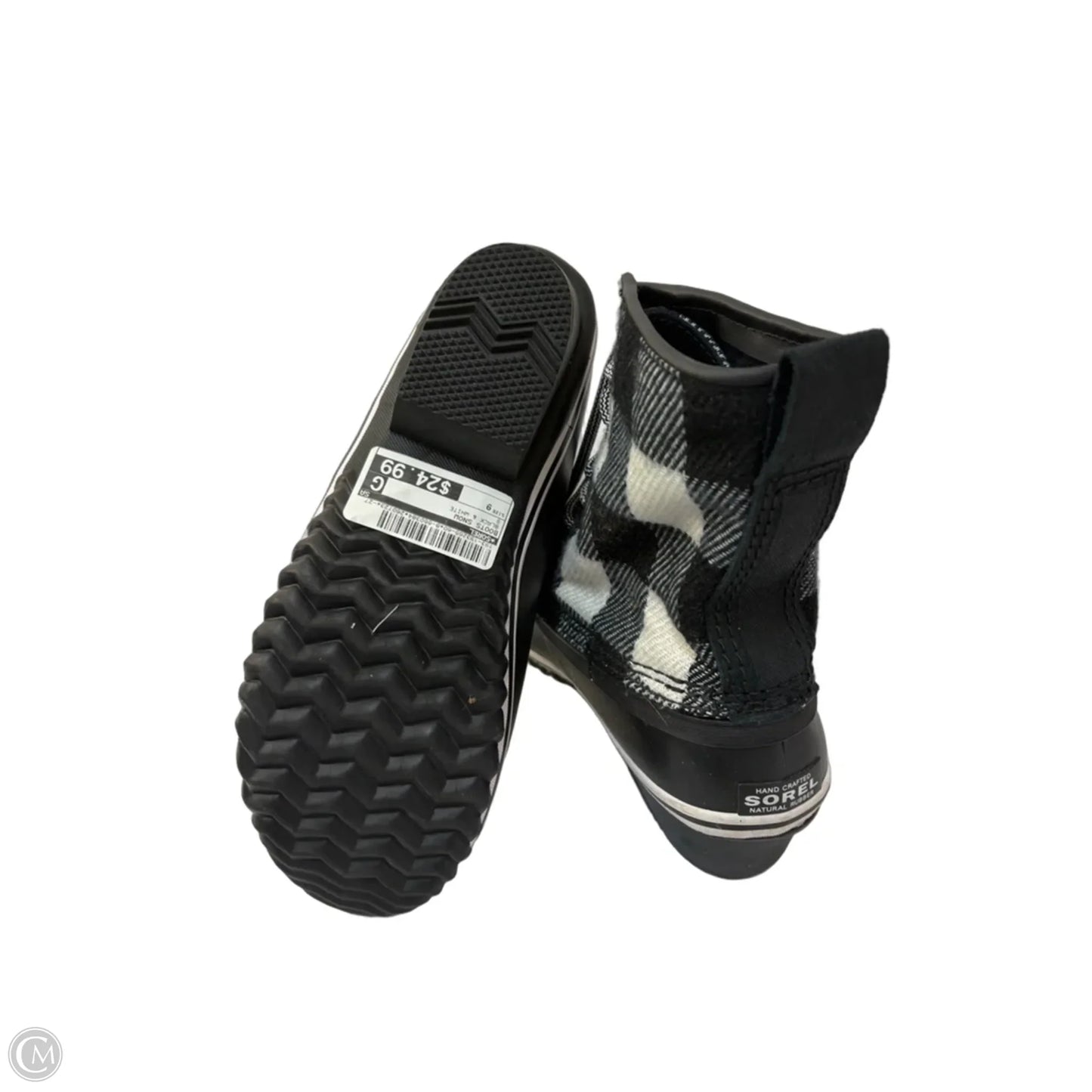 Boots Snow By Sorel In Black & White, Size: 9