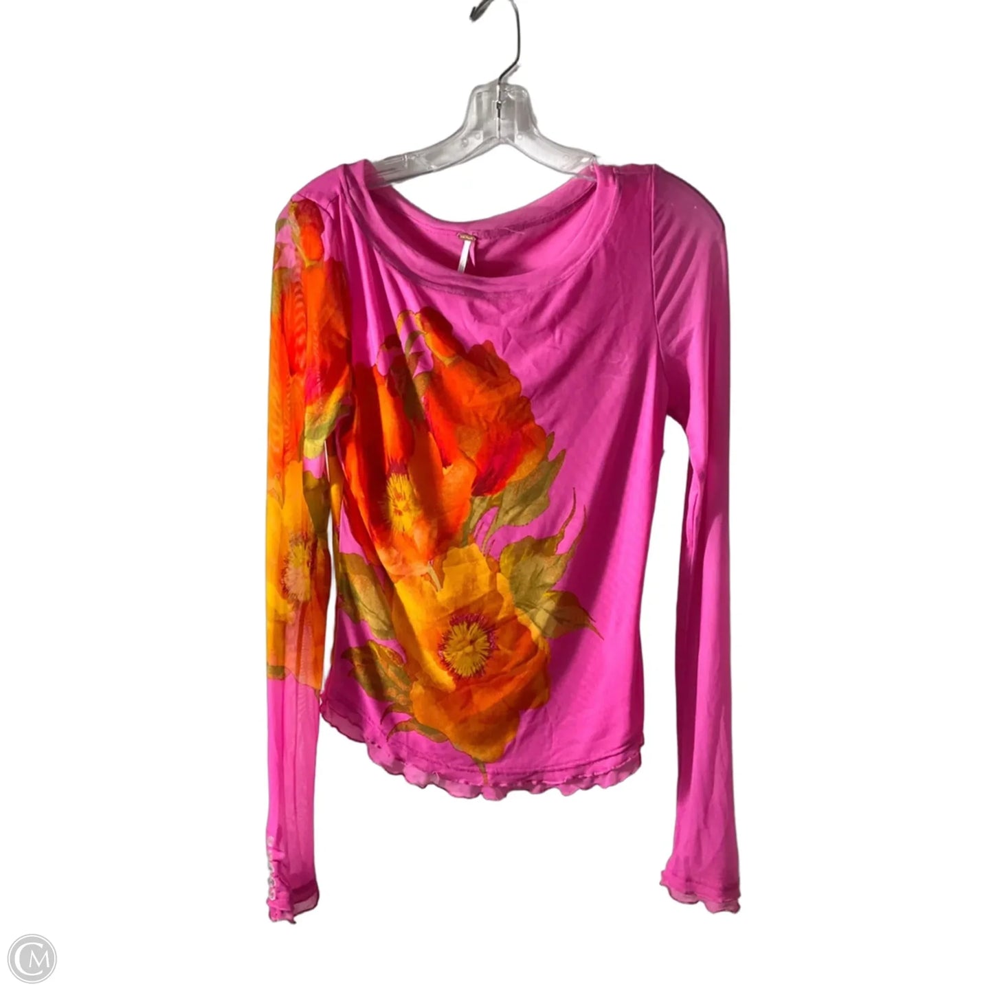Top Long Sleeve By Free People In Pink, Size: L