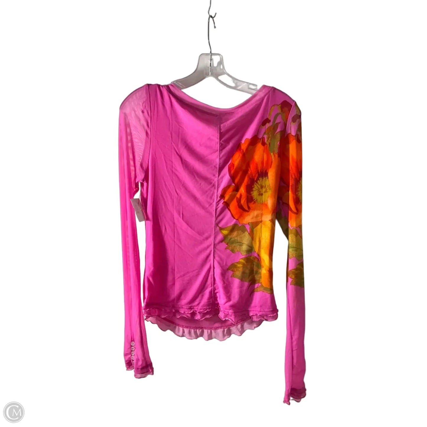Top Long Sleeve By Free People In Pink, Size: L