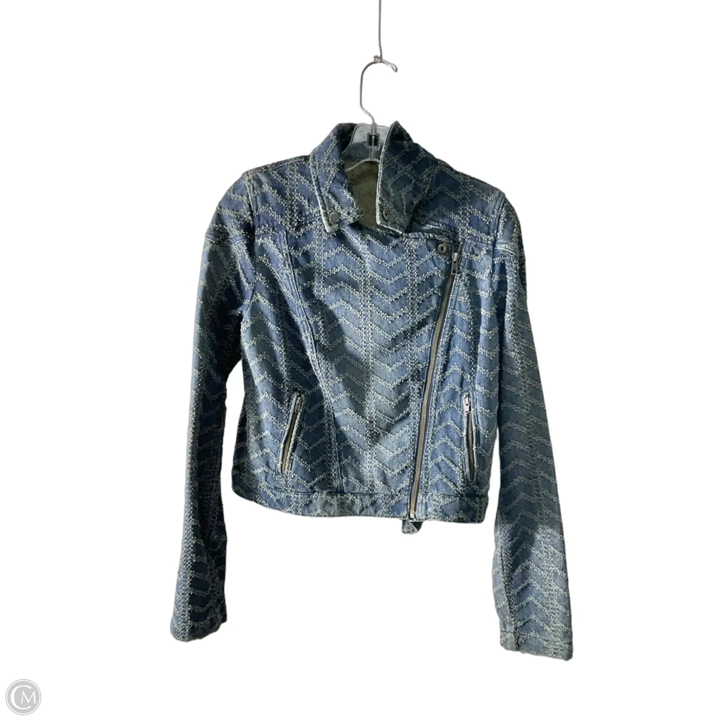 Jacket Denim By Free People In Blue Denim, Size: S