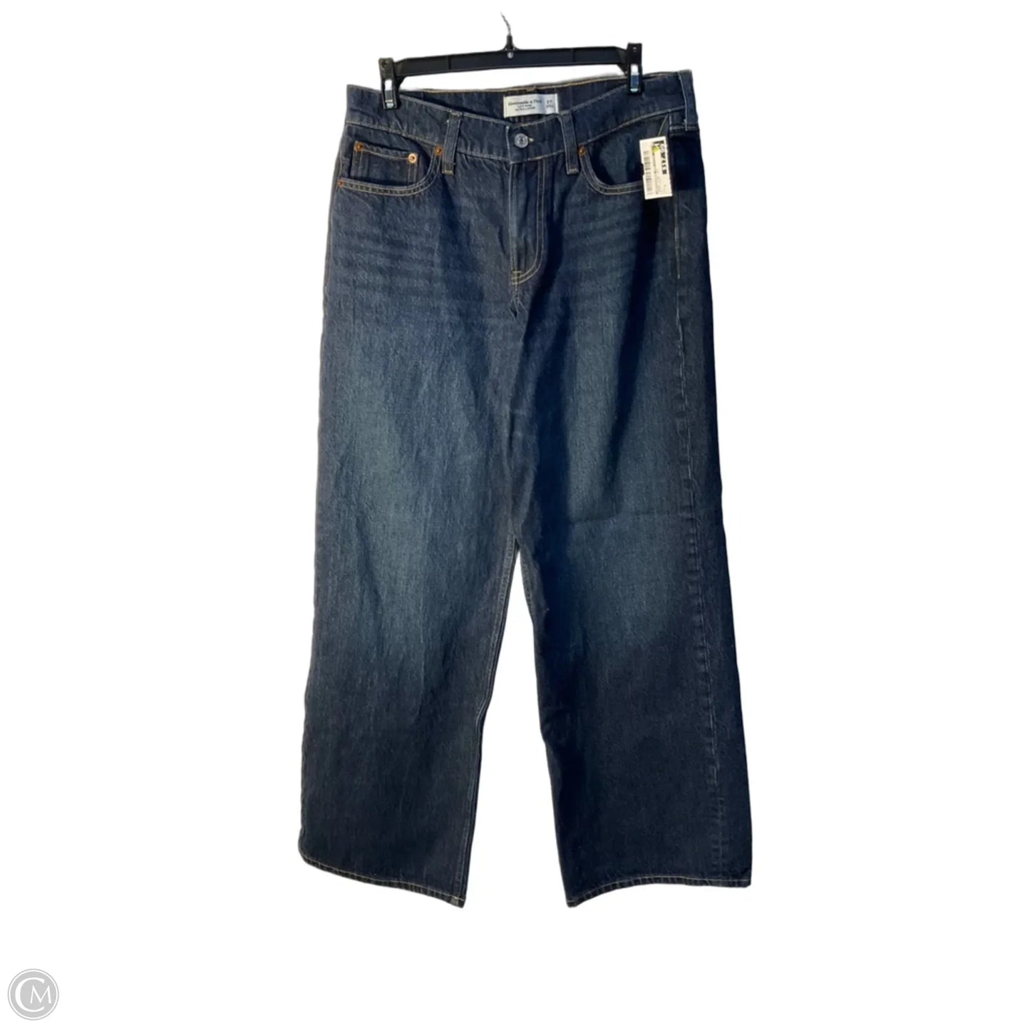Jeans Wide Leg By Abercrombie And Fitch In Blue Denim, Size: 4