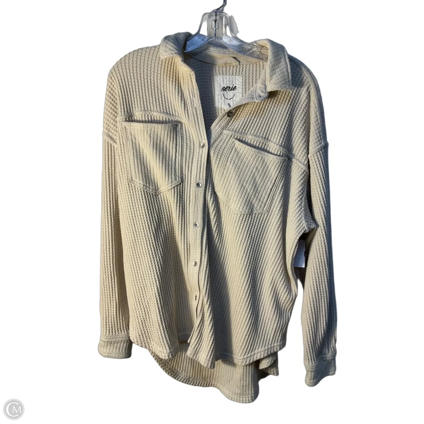 Jacket Shirt By Aerie In Cream, Size: S