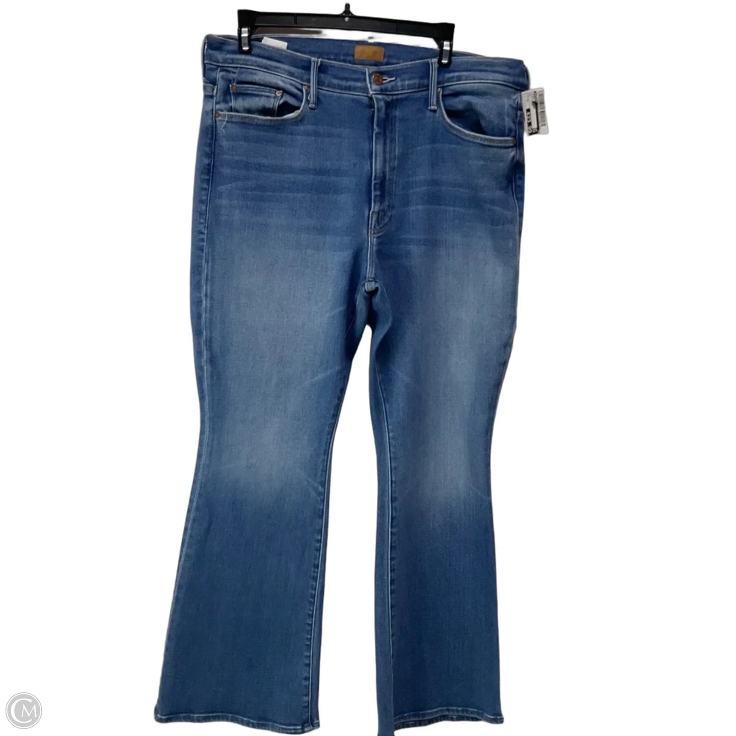 Jeans Flared By Mother In Blue Denim, Size: 18