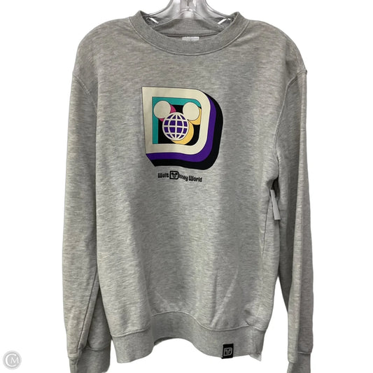Sweatshirt Collar By Disney In Grey, Size: M