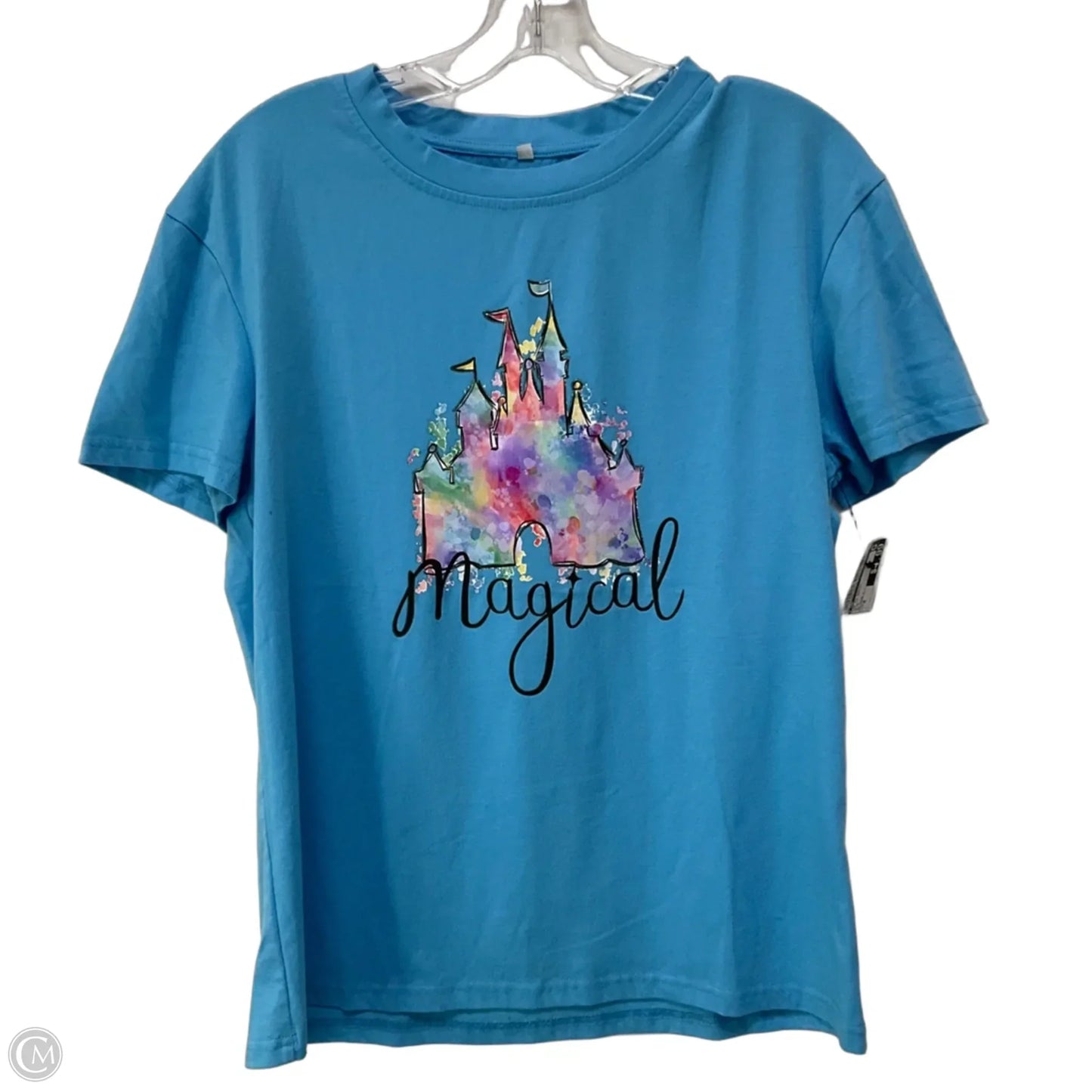 Top Short Sleeve Basic By Cmf In Blue, Size: M