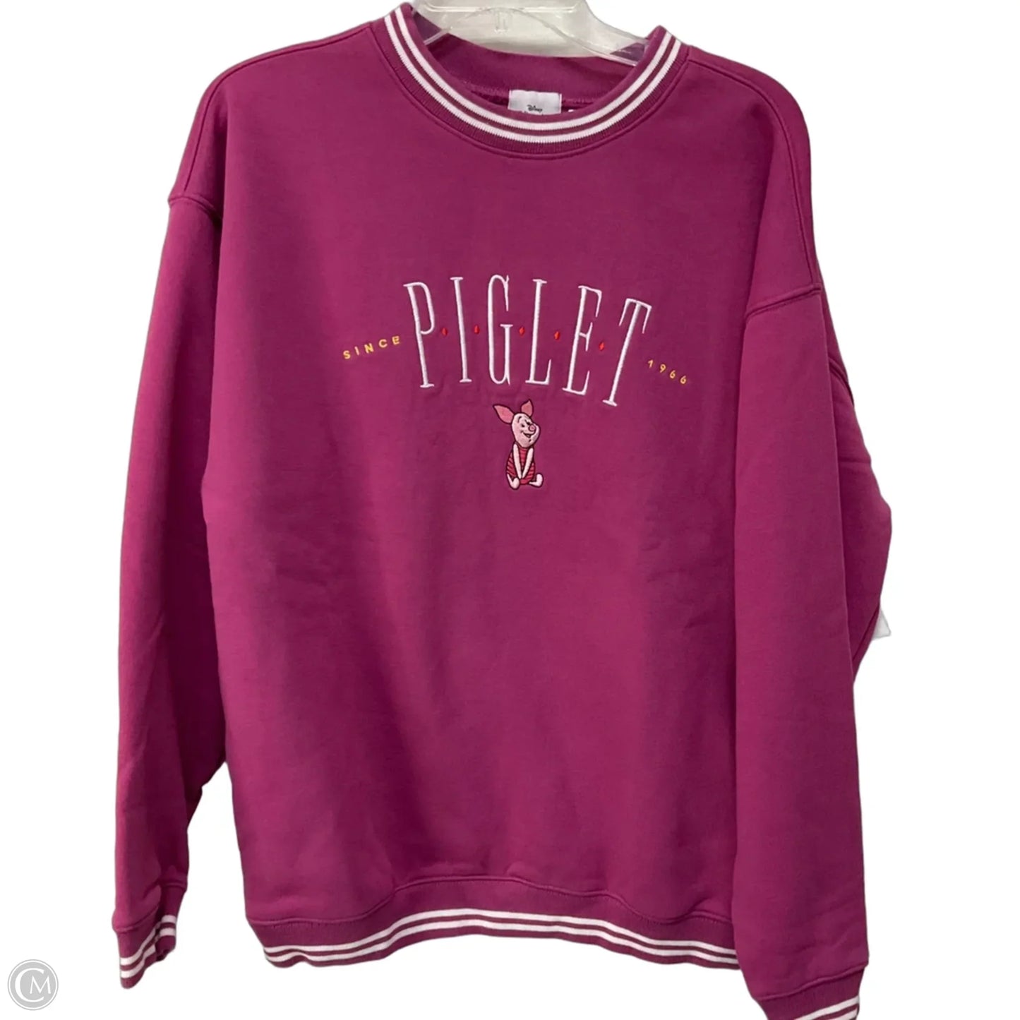 Sweatshirt Collar By Disney Store In Pink, Size: M