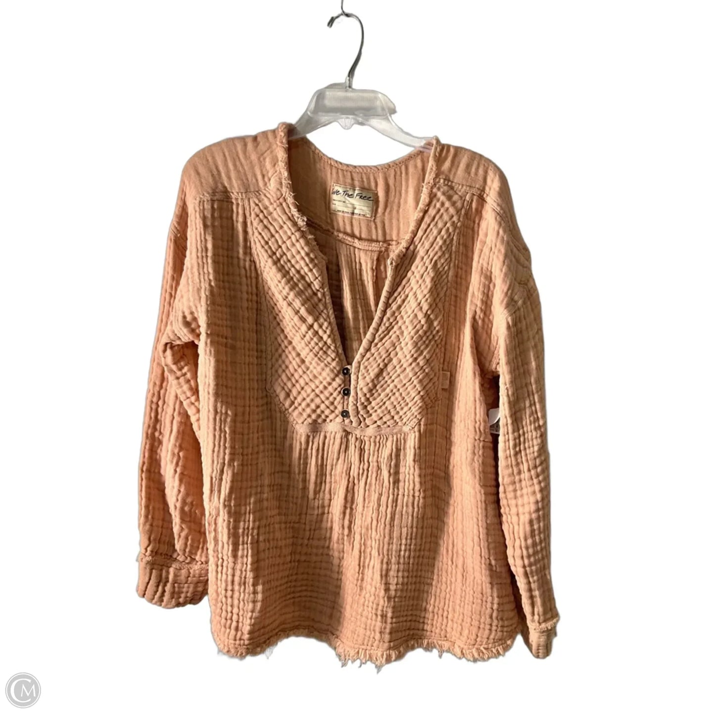 Blouse Long Sleeve By We The Free In Pink, Size: S