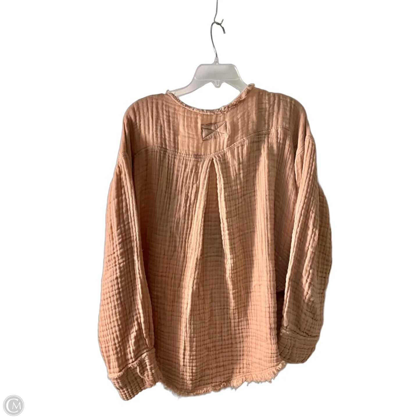 Blouse Long Sleeve By We The Free In Pink, Size: S