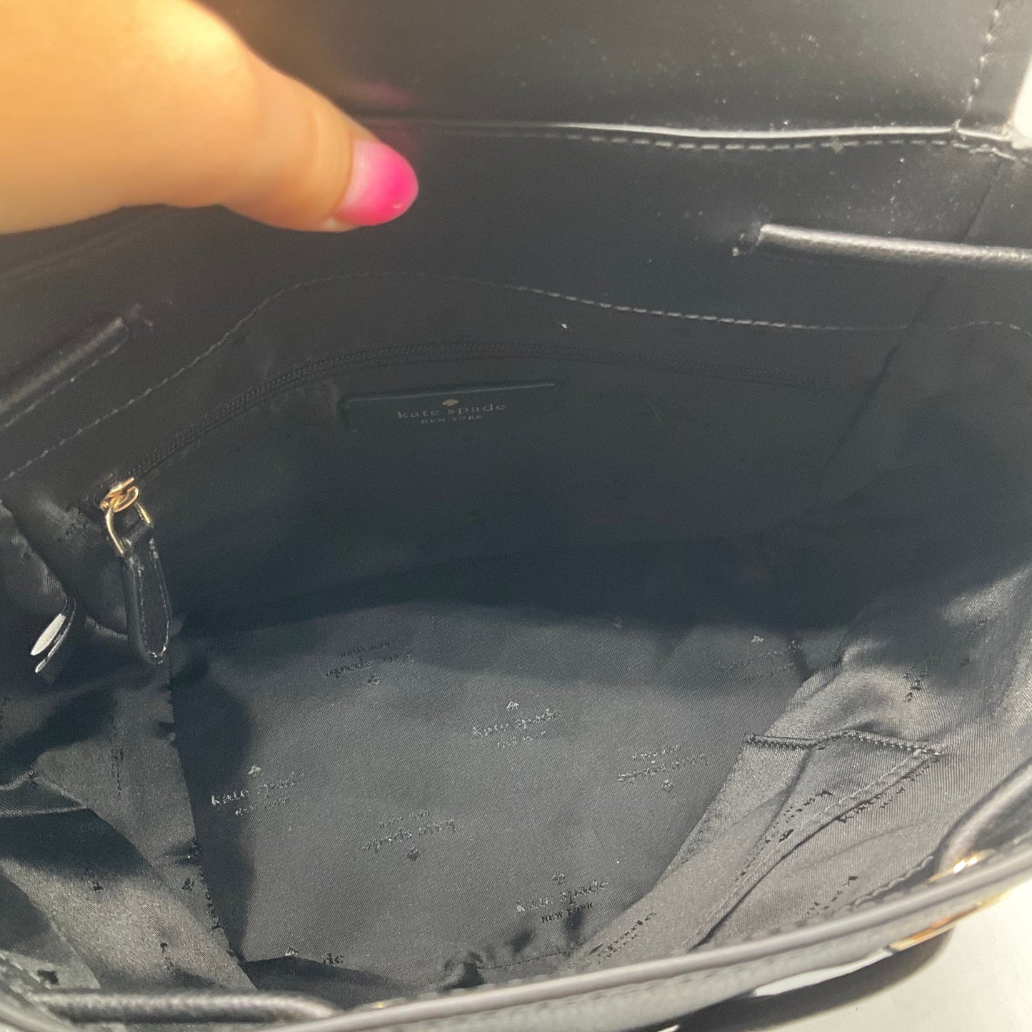 Black Backpack Designer Kate Spade, Size Medium