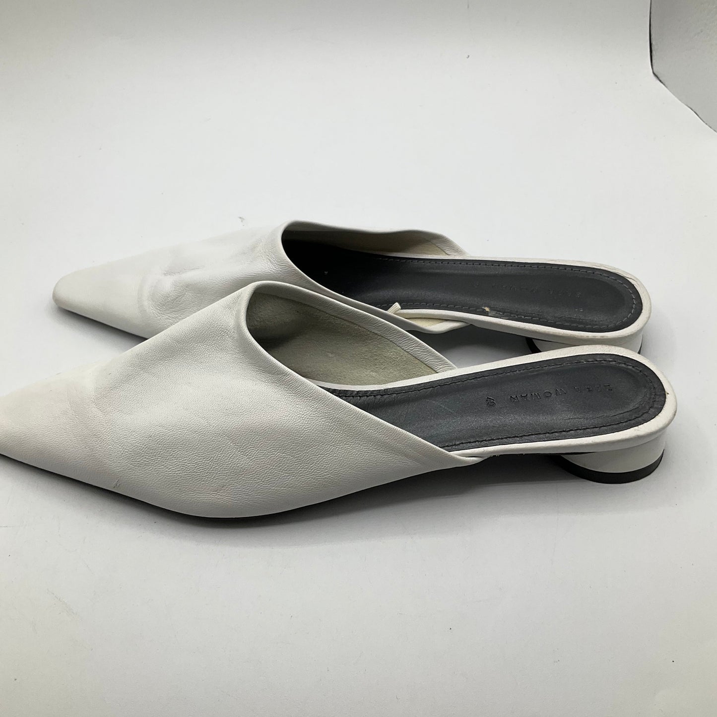 White Shoes Flats Zara Women, Size 10