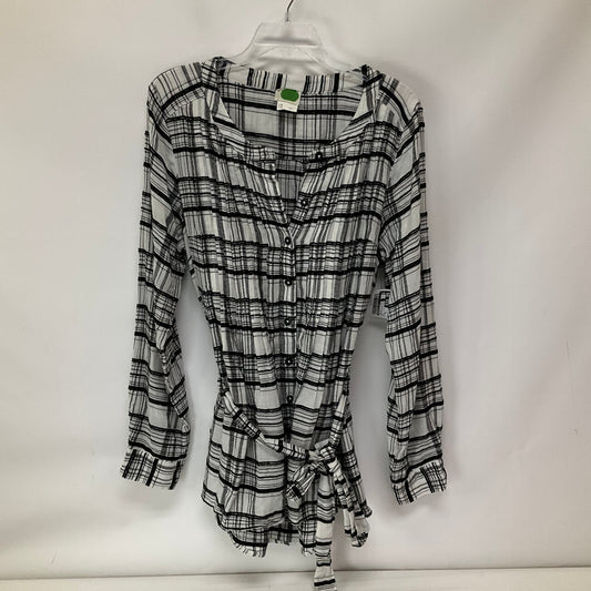 Black & White Top Long Sleeve Anthropologie, Size Xl