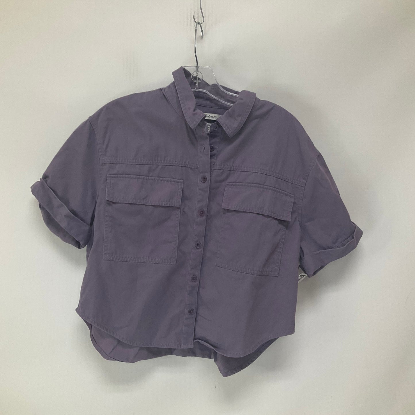 Purple Top Short Sleeve Madewell, Size M