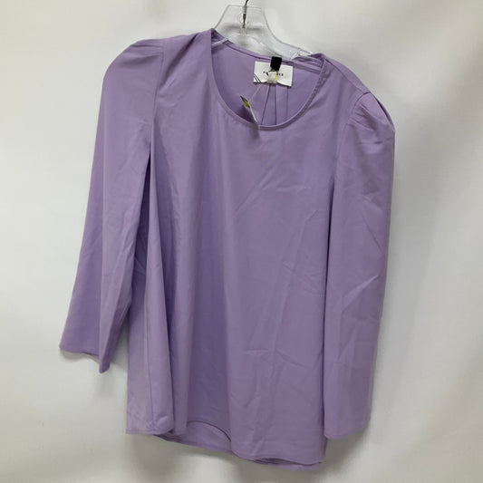 Top Long Sleeve By Cmb In Purple, Size: L