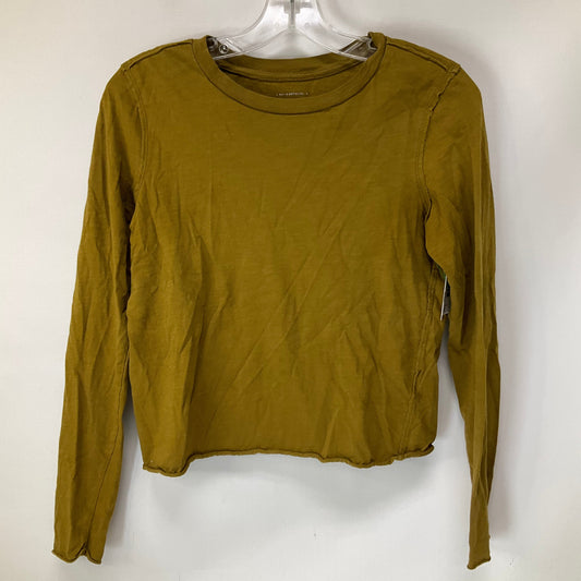 Top Long Sleeve Basic By Anthropologie In Green, Size: Xs