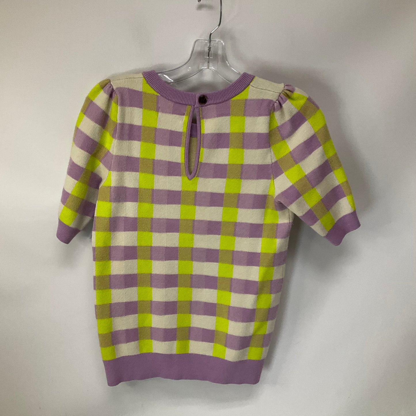 Sweater Short Sleeve By Maeve In Checkered Pattern, Size: Xs