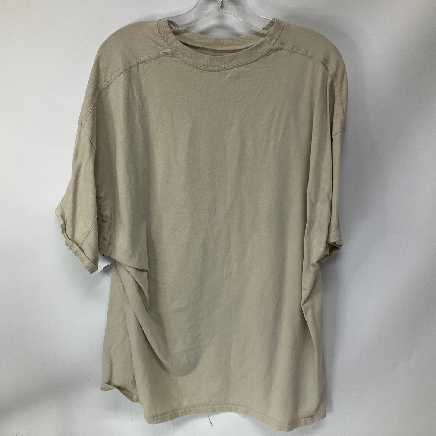 Top Short Sleeve Basic By Cmf In Tan, Size: 2x