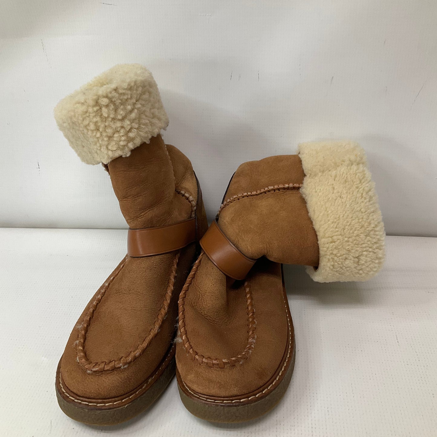 Boots Snow By Coach In Brown, Size: 9