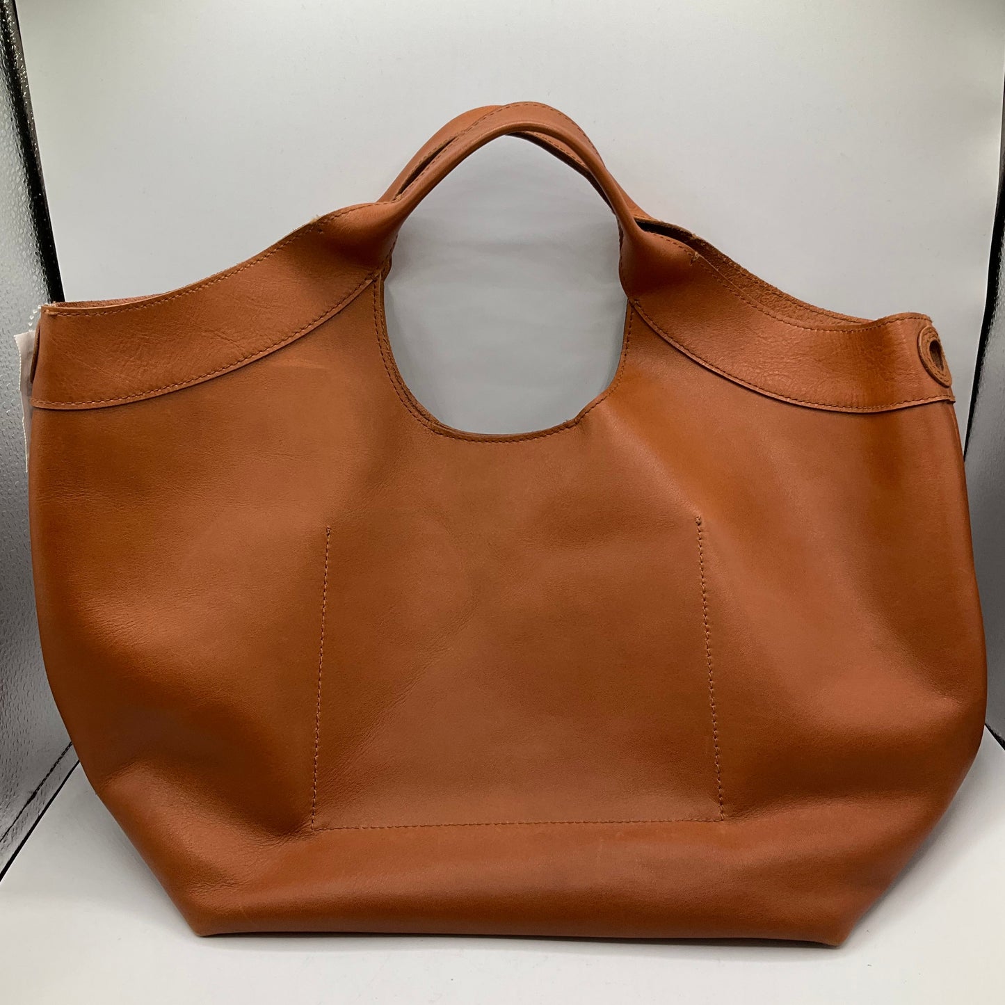 Handbag Leather By Madewell, Size: Medium