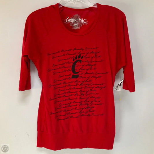 Athletic Top Long Sleeve Crewneck By Soffe In Red, Size: S