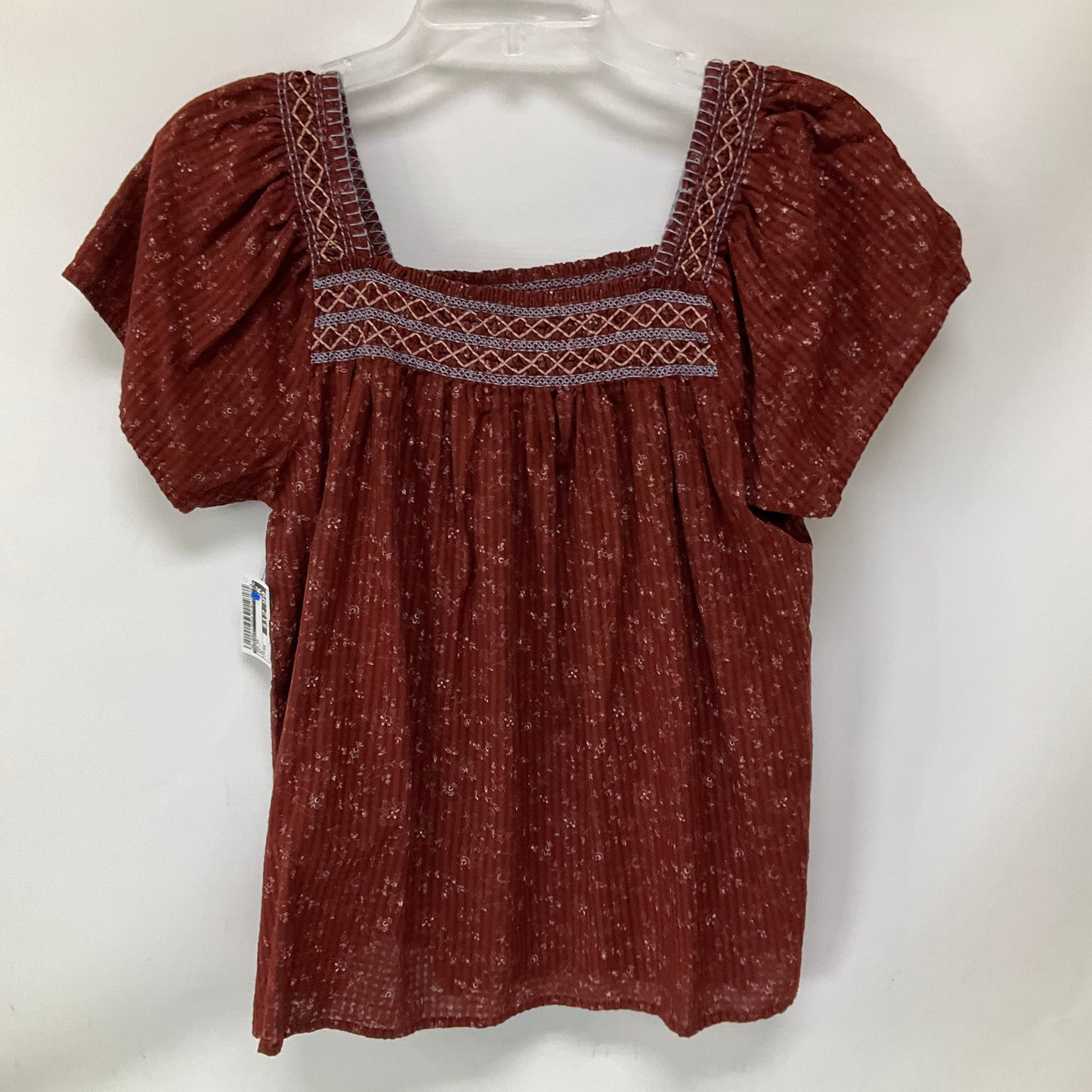 Top Short Sleeve By Madewell In Multi-colored, Size: Xs