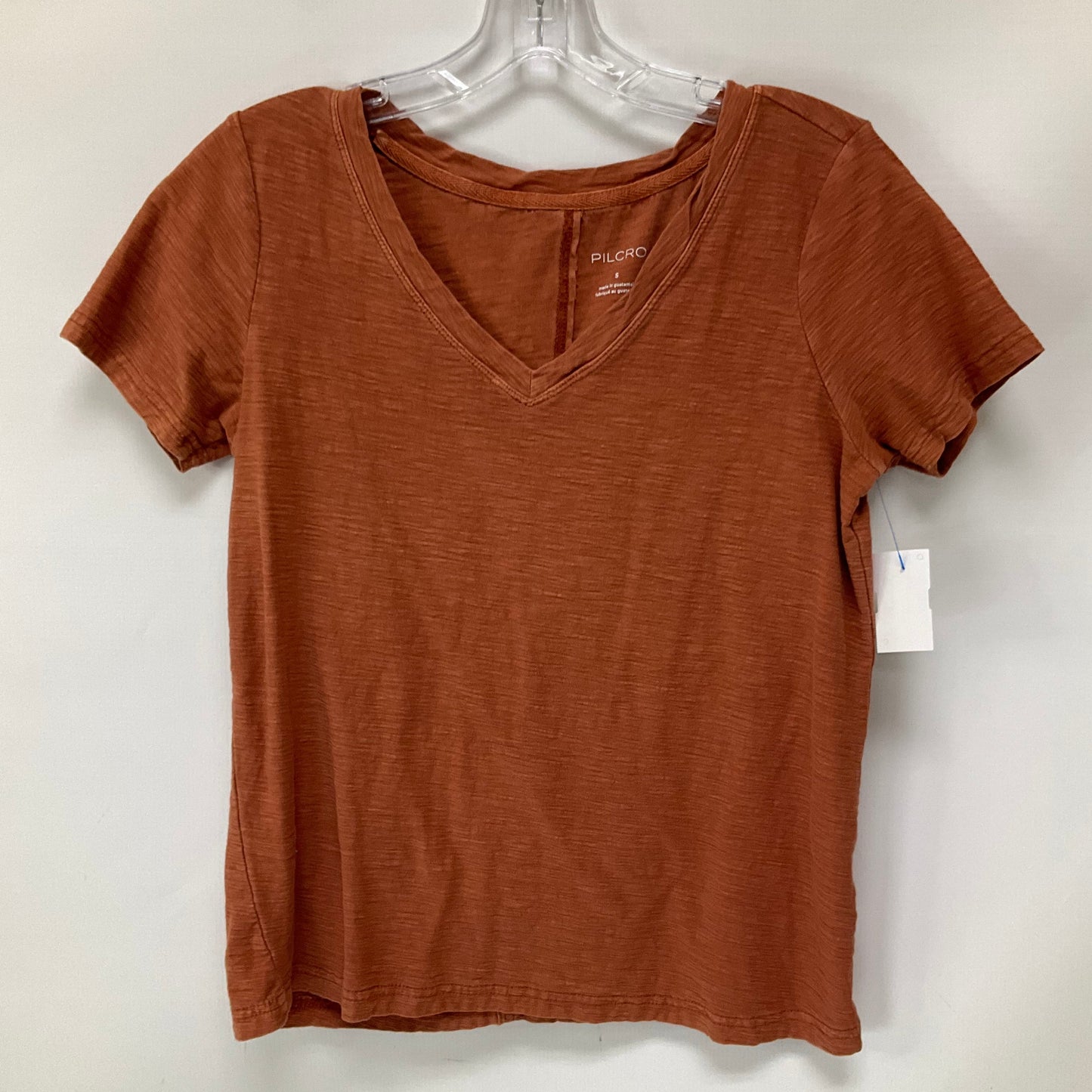 Top Short Sleeve Basic By Pilcro In Brown, Size: S