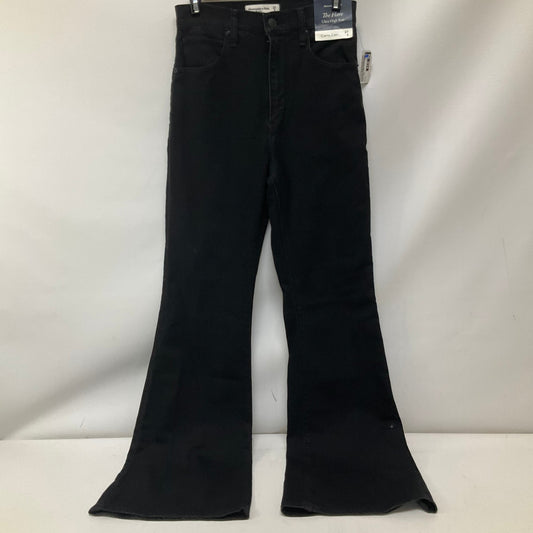 Jeans Boot Cut By Abercrombie And Fitch In Black Denim, Size: 4