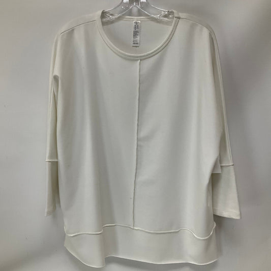 Top 3/4 Sleeve By Spanx In Ivory, Size: S