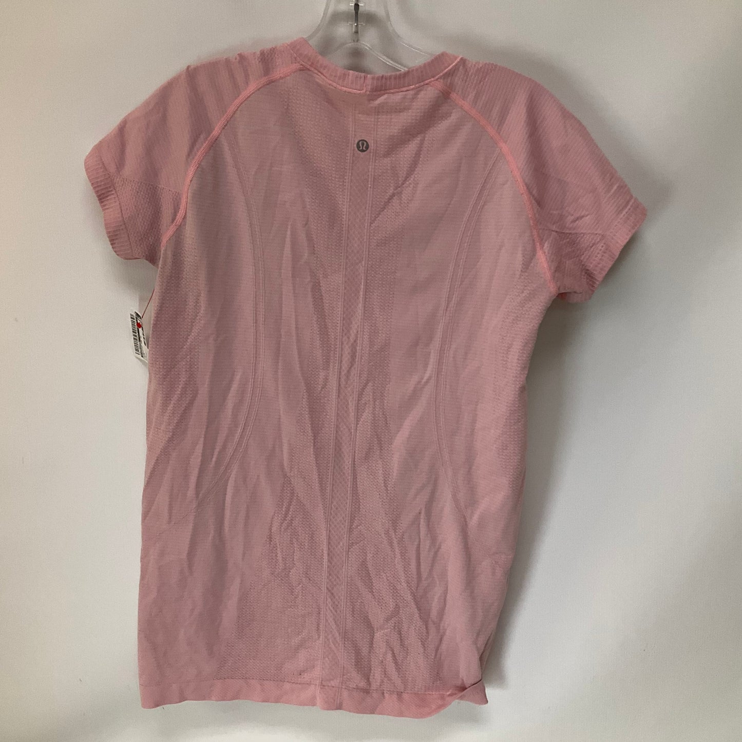 Athletic Top Short Sleeve By Lululemon In Pink, Size: 12