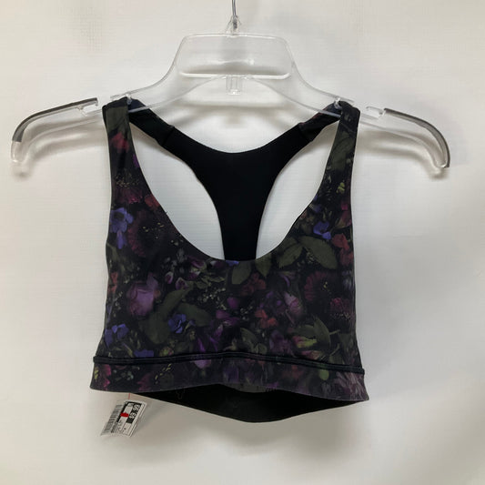 Athletic Bra By Lululemon In Floral Print, Size: 10