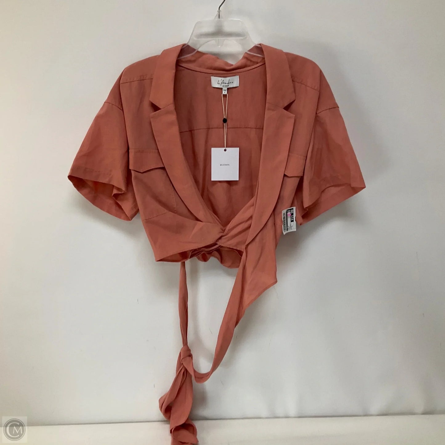 Top Short Sleeve By Cmc In Peach, Size: Xl