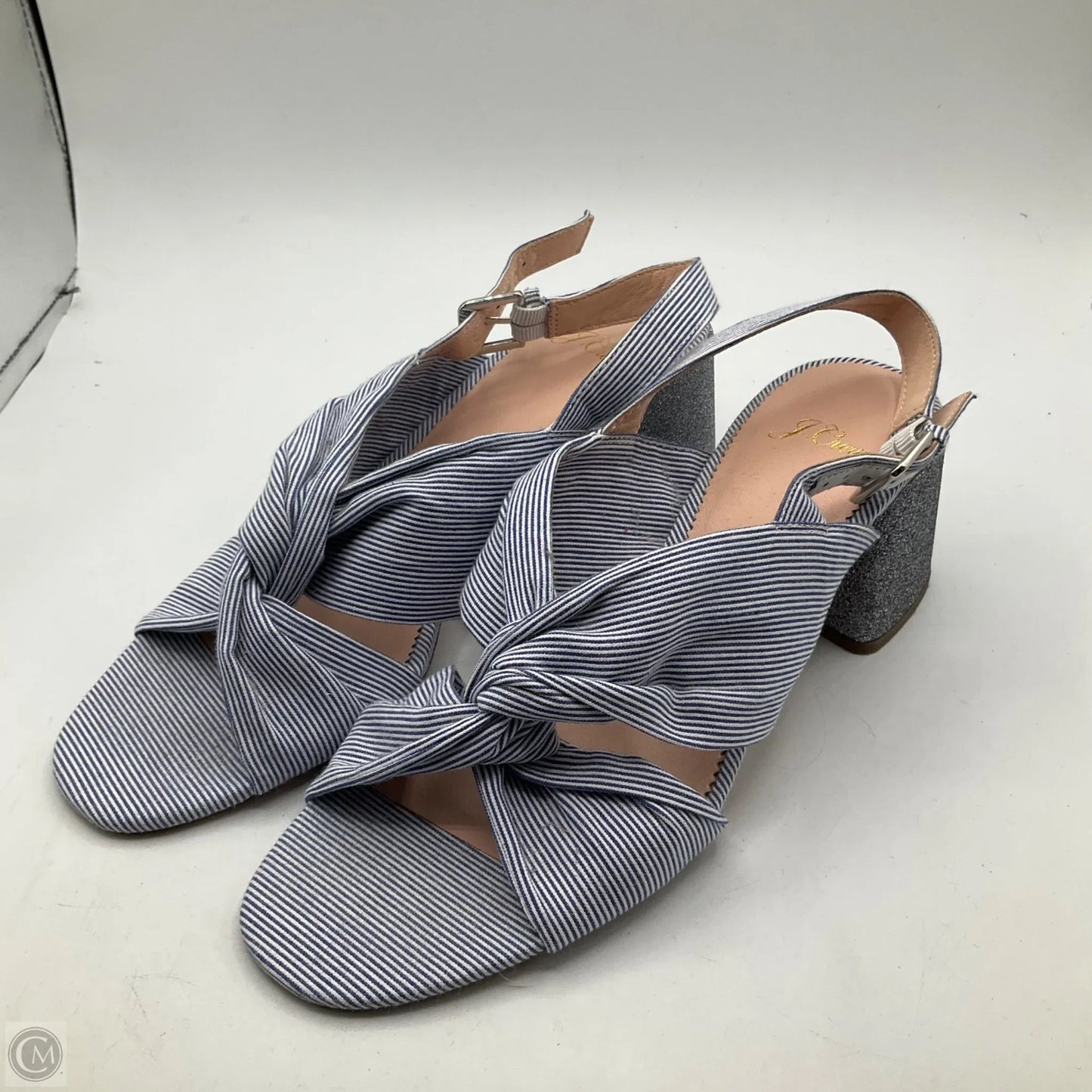 Sandals Heels Block By J. Crew In Blue, Size: 9