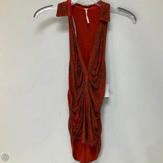 Top Sleeveless By Free People In Animal Print, Size: Xs