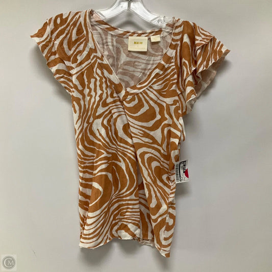 Top Short Sleeve By Maeve In Animal Print, Size: S