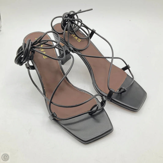 Sandals Heels Kitten By Cma In Black, Size: 5