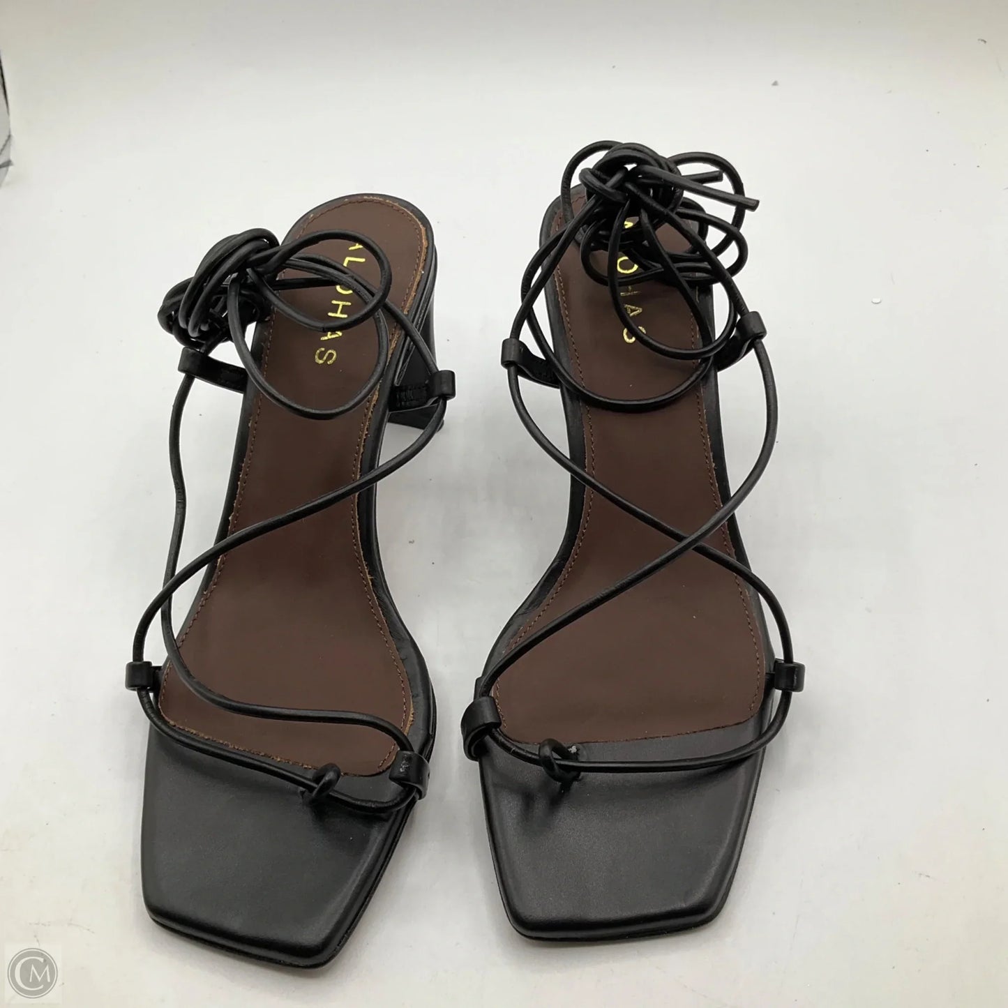 Sandals Heels Kitten By Cma In Black, Size: 5