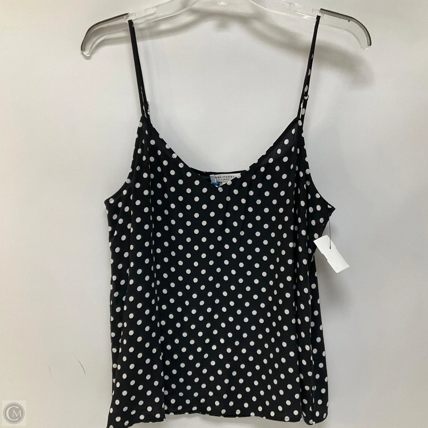 Top Sleeveless By Equipment In Polkadot Pattern, Size: L